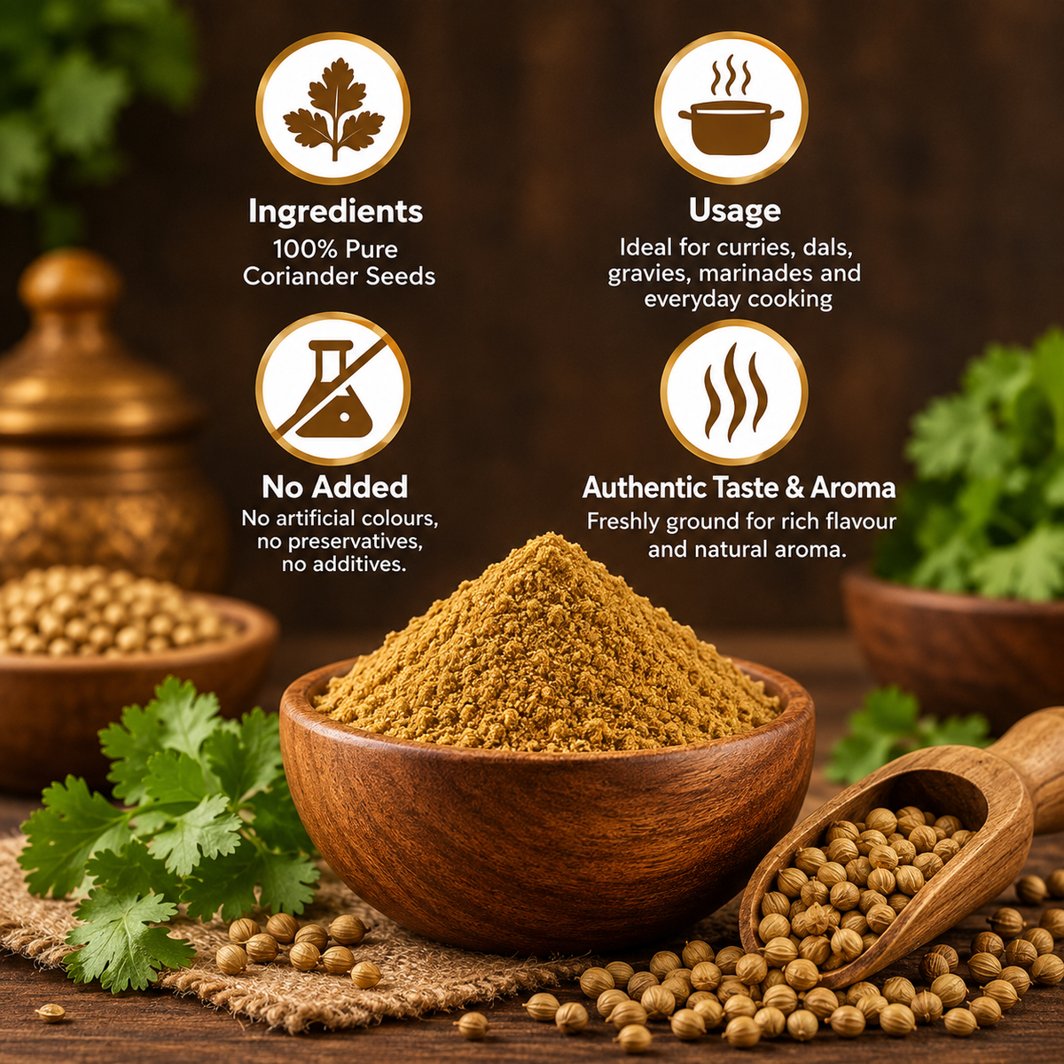 BTV Coriander Powder | 100% Pure Dhaniya Powder