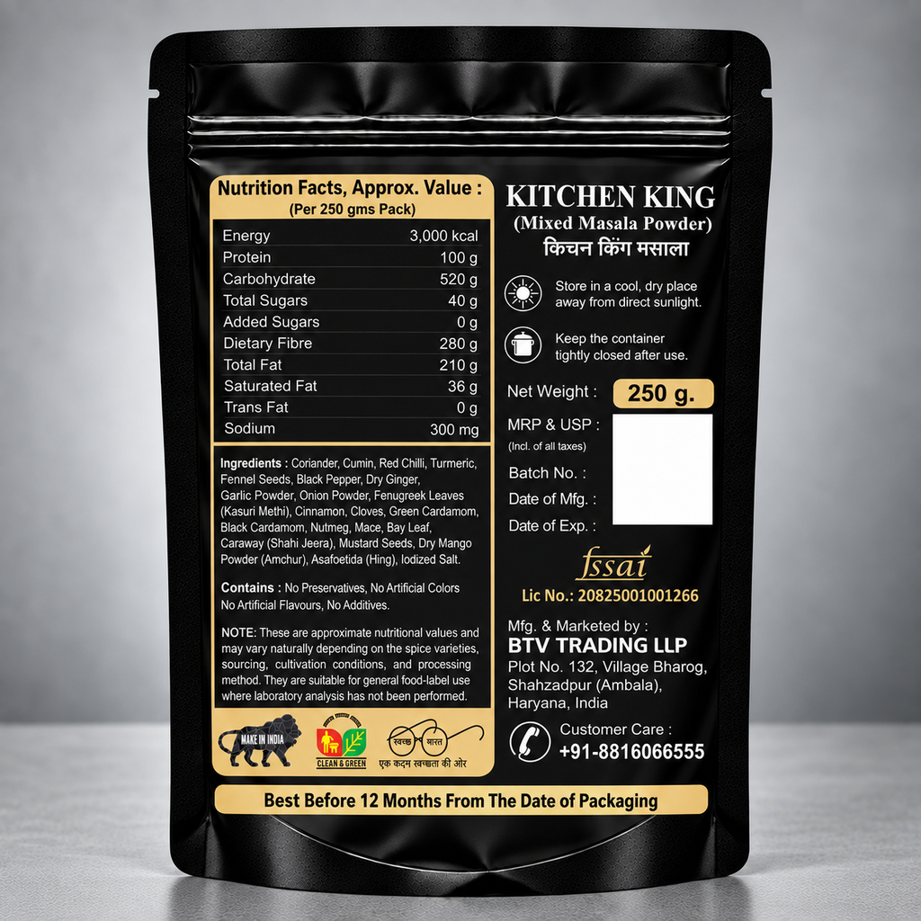 BTV Kitchen King Masala | Mixed Masala for Indian Cooking