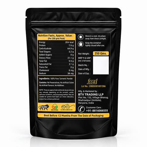 BTV Turmeric Powder – 100% Pure Haldi