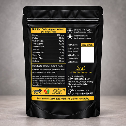 BTV Red Chilli Powder | 100% Pure Mirch Powder