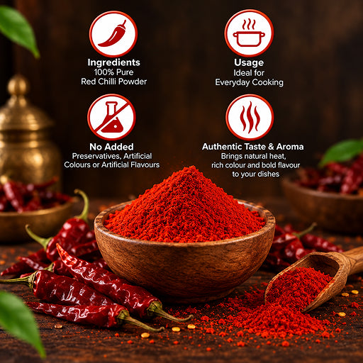 BTV Red Chilli Powder | 100% Pure Mirch Powder